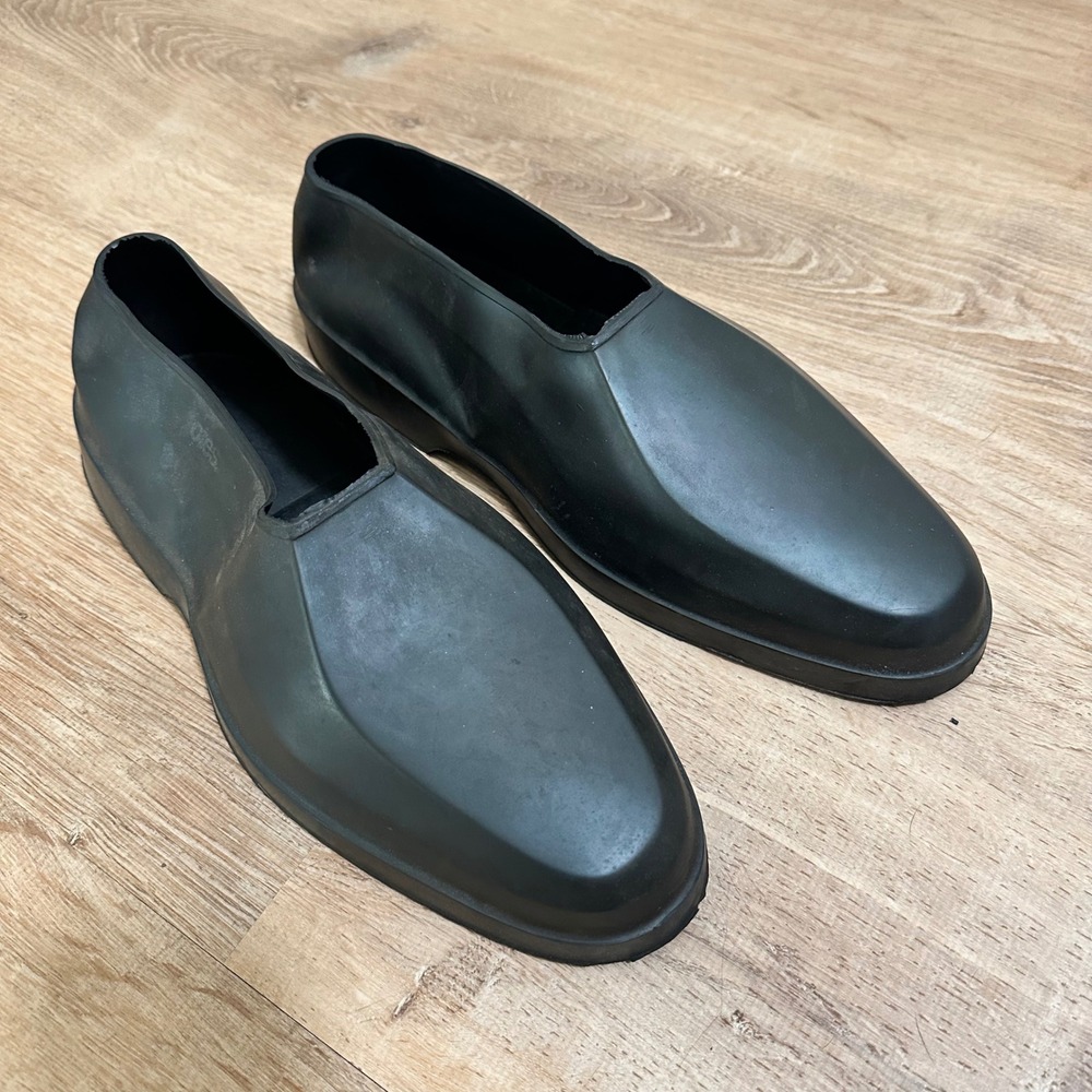 Totes | Men's Black Natural Waterproof Rubber Protective Overshoes‎ Galoshes, L